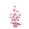 Glitzhome® 21" Lighted Valentine's Pink Heart Table Tree